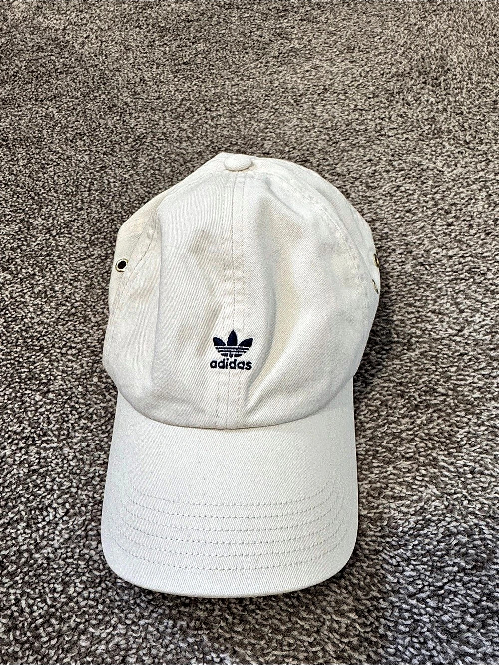 adidas Relaxed Trefoil Strapback Hat White Adjustable Cap